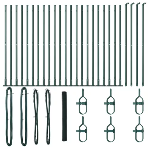  Hatszögletű Kerítés Zöld 1.5x50 m Acél