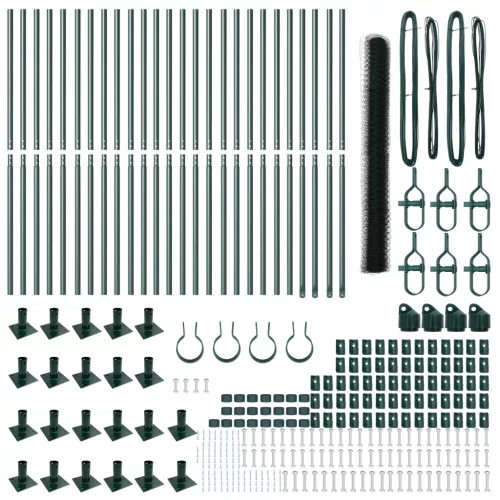  Hexagon kerítés Zöld 1.6x50 m acél