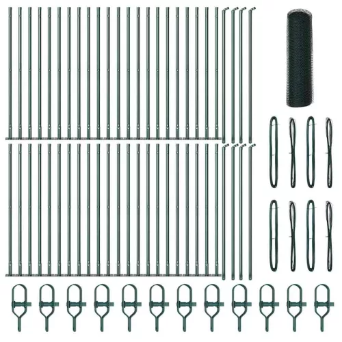  Hatszögű Kerítés Zöld 0.5x100 m Acél