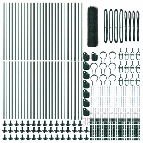  Hatszögű Kerítés Zöld 0.5x100 m Acél