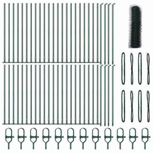  Hatszögletű kerítés Zöld 0,5x100 m Acél