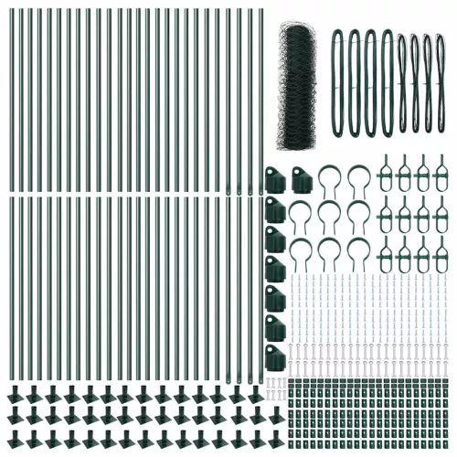  Hatszögletű kerítés Zöld 0,5x100 m Acél