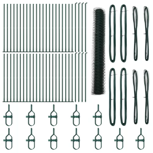  Hatszögletű kerítés Zöld 1,2x100 m Acél