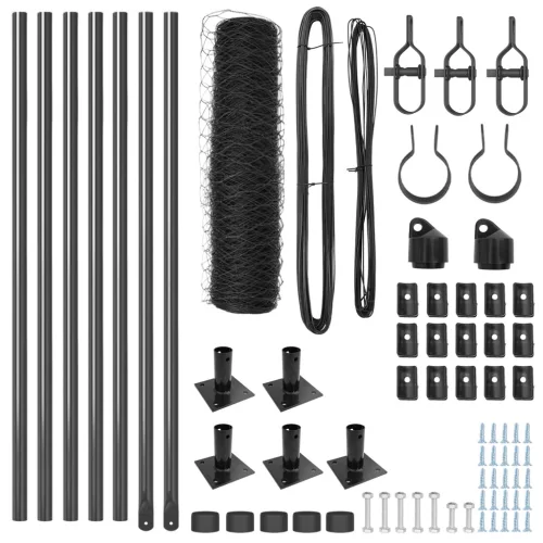  Szürke Hatszögletű Kerítés 0.6x10 m Acél