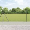 Kerítésoszlop Szürke 10 x 0,8 m (36 mm háló) Acél és PVC