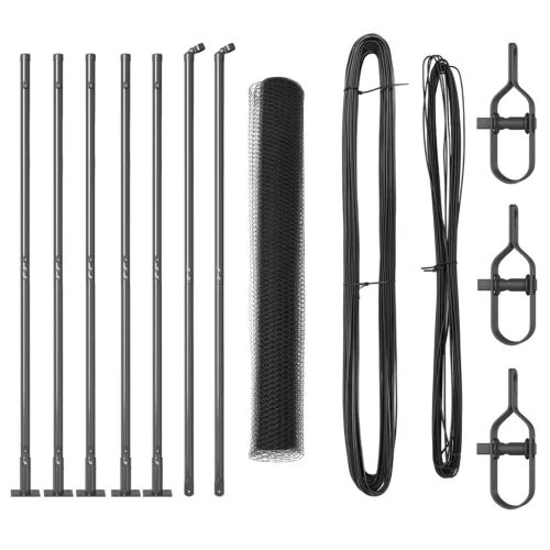  Hatszögletű kerítés Szürke 1x10 m Acél