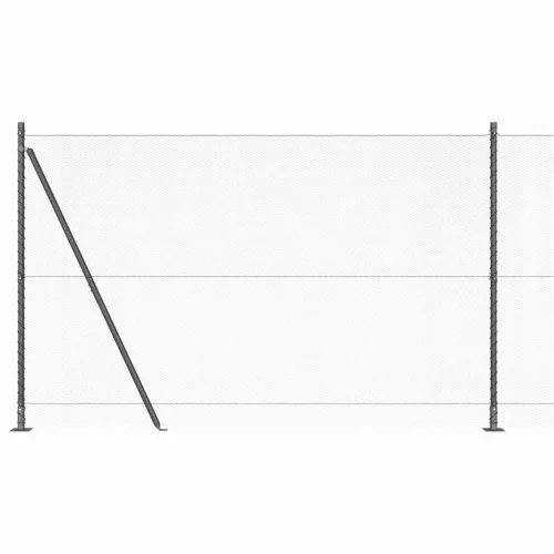  Kerítésoszlop Szürke 10 x 1,5 m (13 mm-es háló) Acél és PVC