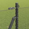  Kerítésoszlop Szürke 10 x 1,5 m (13 mm-es háló) Acél és PVC