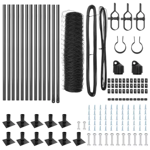  Szürke Hatszögletű kerítés 0,4x25 m Acél