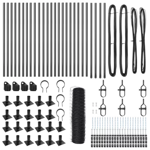  Hatszögű Kerítés Szürke 0,6x50 m Acél