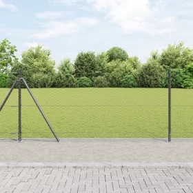  Hatszögletű kerítés Szürke 0,8x50 m Acél