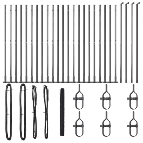  Hatszögletű Kerítés Szürke 1.4x50 m Acél