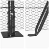 Kerítésoszlop Szürke 100 x 0,5 m (13 mm háló) Acél és PVC