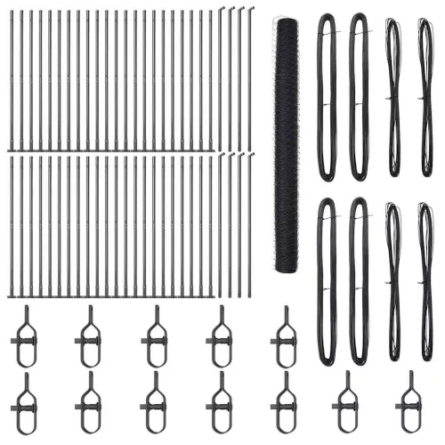  Kerítésoszlop Szürke 100 x 1,4 m (36 mm háló) Acél és PVC