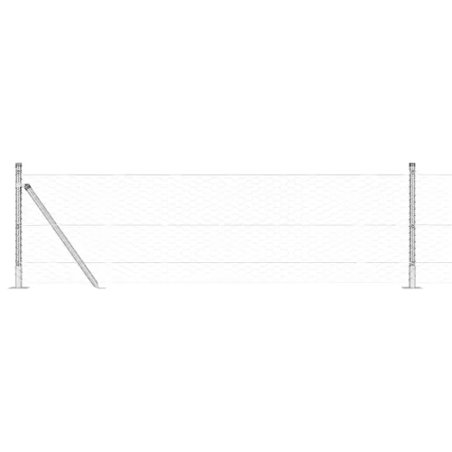  Hatszögletű Kerítés 11 Flangolt Oszloppal 0.5x25 m Horganyzott Acél