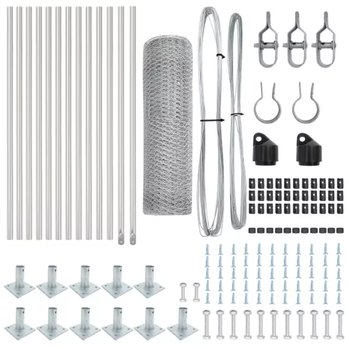  Hatágú kerítés 0,6 x 25 m Horganyzott acél