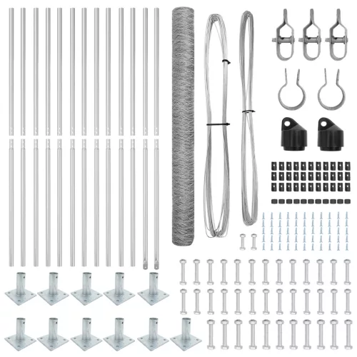  Hatszögletű kerítés 1.6x25 m Horganyzott acél