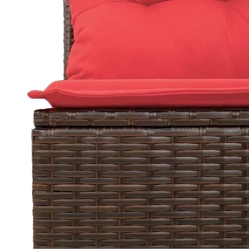  Kerti Kanapé Szett tárolóval 6 pcs Barna polirattan