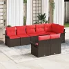  Kerti Kanapé Szett tárolóval 8 pcs Barna polirattan