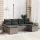  6 darabos Kert Kanapé Szett Párnákkal Szürke Poli Rattan