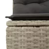  8 darabos kerti kanapé szett párnákkal Világosszürke Poli Rattan
