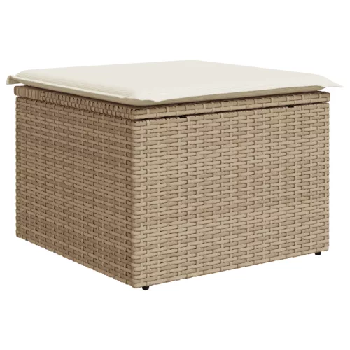  9 Darabos Kerti Sofaszett Párnákkal Barna Poli Rattan