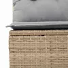  Kerti Kanapé Szett 7 pcs Beige és Világosszürke Poly Rattan