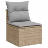  Kerti Kanapé Szett 8 pcs Beige és Világosszürke Poly Rattan
