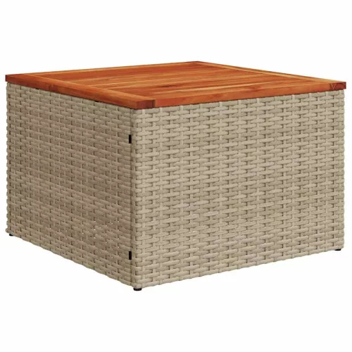  Kerti Kanapé Szett 5 pcs Beige és Világosszürke Polyrattan