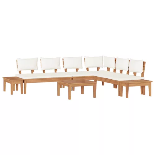  Kert Pad Készlet 4 pcs Barna és Krém 2 személyes Közepes