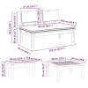  Kert Pad Készlet 4 pcs Barna és Krém 2 személyes Közepes