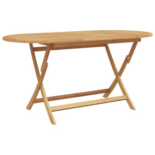  7 Részes Kert Étkző Szett Összecsukható Tömör Fa Tíkfa