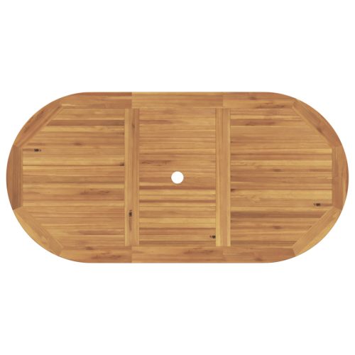  7 Részes Kert Étkző Szett Összecsukható Tömör Fa Tíkfa