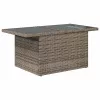  Kerti Kanapé Szett párnával tárolóval 8 pcs Szürke Poly Rattan
