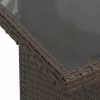  9 részes Kerti Kanapé Szett párnákkal Barna Poli Rattan