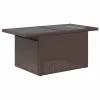  Kerti Kanapé Szett párnával tárolóval 6 pcs Barna Poly Rattan