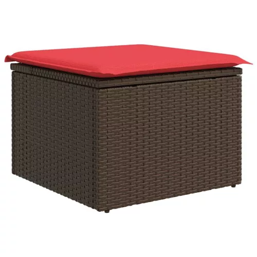  Kerti Kanapé Szett párnával tárolóval 8 pcs Barna Poly Rattan