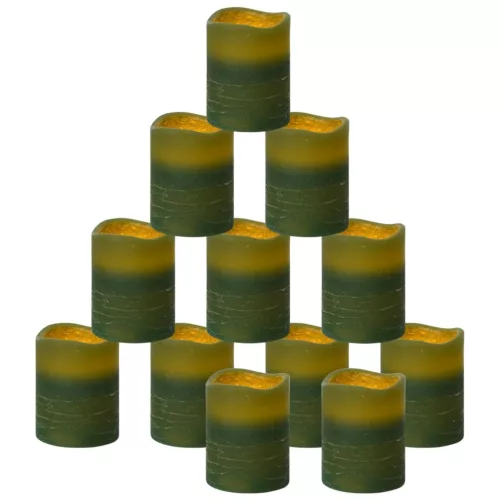  24 db lángmentes meleg fehér LED-es gyertya távirányítóval