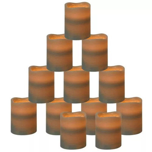  24 db lángmentes meleg fehér LED-es gyertya távirányítóval