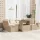  Kerti Kanapé Szett párnával 7 pcs Beige és krém