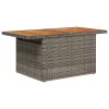  Kerti Kanapé Szett tárolóval 10 pcs Szürke Poli rattan