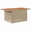  Kerti Kanapé Szett tárolóval 11 pcs Bézs Poli rattan