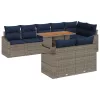  Kerti Kanapé Szett tárolóval 9 pcs Szürke Poli rattan