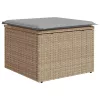  Kerti Kanapé Szett tárolóval 6 pcs Bézs Poli rattan