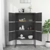  antracitszürke acél magasszekrény 80 x 35 x 135 cm 