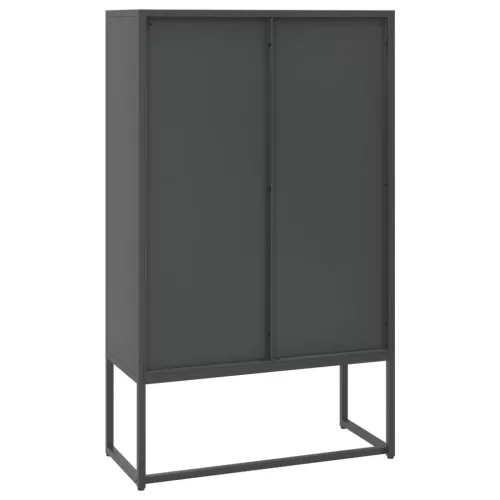  antracitszürke acél magasszekrény 80 x 35 x 135 cm 