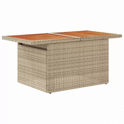  Kerti Kanapé Szett tárolóval 11 pcs Bézs Poli rattan