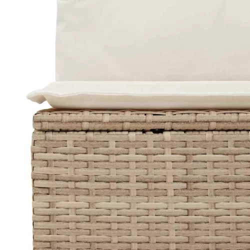  Kerti Kanapé Szett tárolóval 11 pcs Bézs Poli rattan