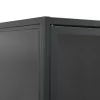  antracitszürke acél és edzett üveg magasszekrény 80x35x135 cm
