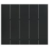  fekete acél 5-paneles paraván 200 x 180 cm